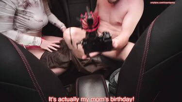 Большой член кончает в рот: Нарушительница закона выплачивает штраф сексом в машине с полицейским