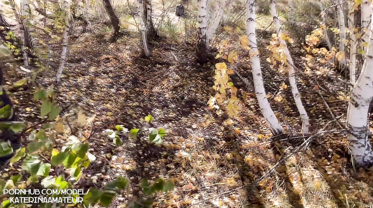 Встретила незнакомца в лесу и сняла селфи, как сосет ему член и получает сперму в рот