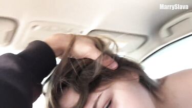 Выручил застрявшую девушку и получил в награду секс в машине