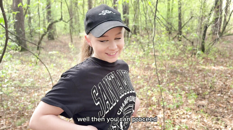 Случайный секс в лесу с молоденькой русской блондинкой Montanasvibe