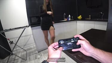 Муж встречает жену с ночного клуба аналом в презервативе на кухонном столе