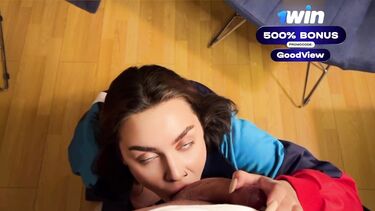 Отсос хуя с проглотом спермы от телки в олимпийке