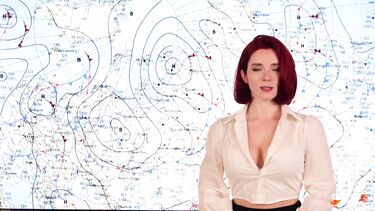 Очень грубая ебля с похотливой ведущей прогноза погоды