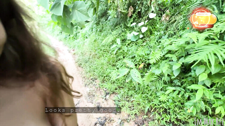 Русская туристка чпокается в джунглях Шри-Ланки