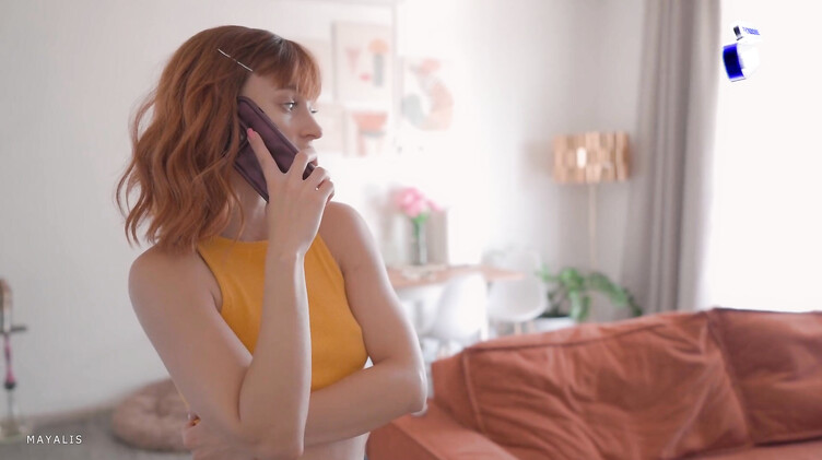 Рыжая бестия разводит мужа на час на быстрый секс