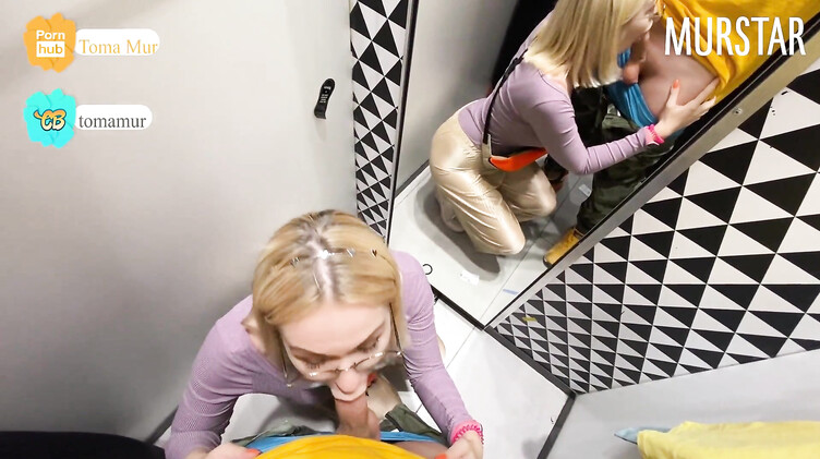 Резво пососала и глотнула сперму в примерочной Синсея