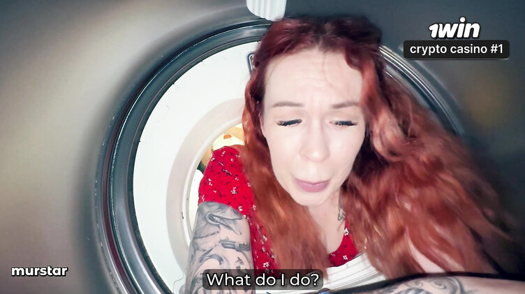 Toma Mur: Пасынок трахнул раком застрявшую в стиралке рыжую русскую мачеху