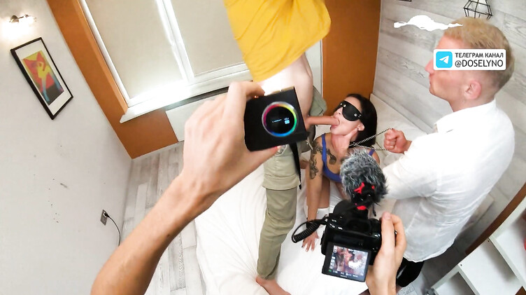 Двойное проникновение для неверной жены на съемке русского порно