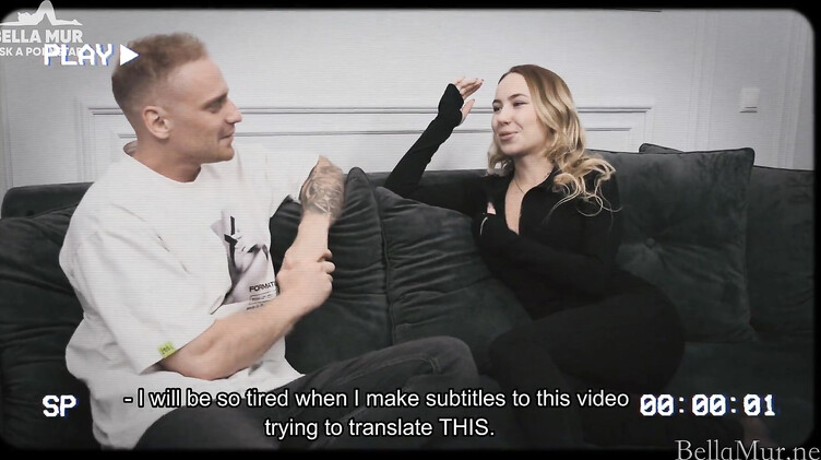 Интервью Bella Mur и Martin Spell перед страстной еблей на диване