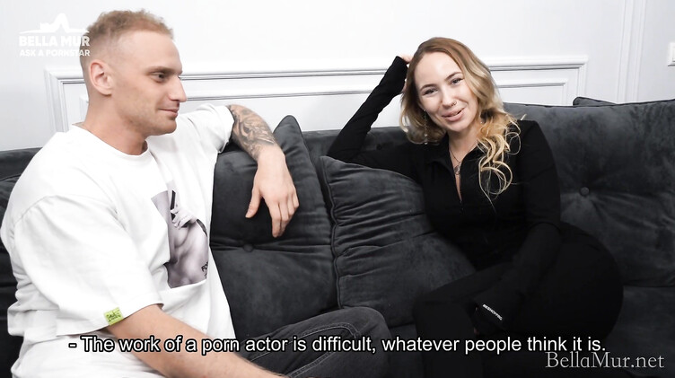Интервью Bella Mur и Martin Spell перед страстной еблей на диване