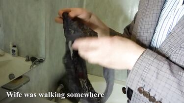 Жена вернулась с блядок в трусах в сперме и была выебана ревнивым мужем