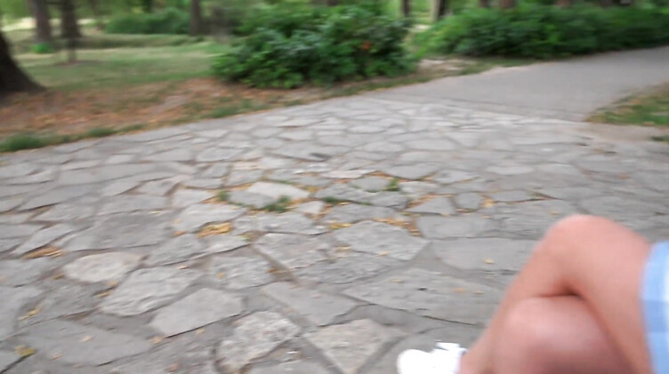 Быстрый минет в кустах от снятой в парке нимфоманки