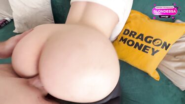 Слив кончи венозным членом на буфера после ебли раком