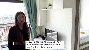 Сосет хуй и трахается с мастером по ремонту кондиционеров