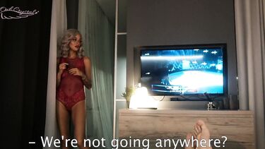 Красивый секс с Овл Кристал в сексуальном красном белье