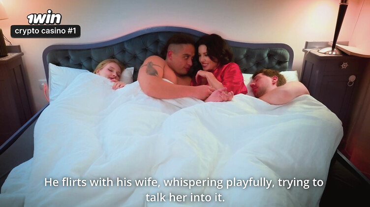 Двойной минет: Инцест групповуха семейной пары с пасынком и падчерицей