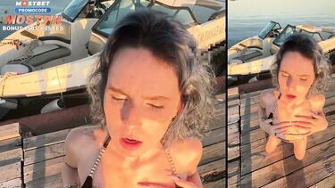 Darcy Dark: Русская туристка сосет капитану за прогулку на катере