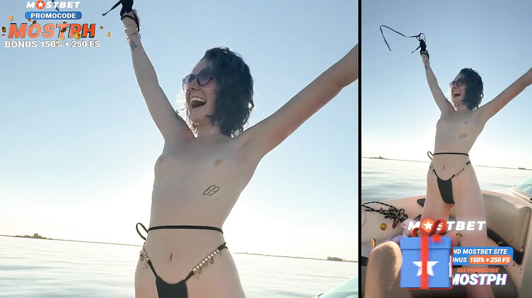 Русская туристка сосет капитану за прогулку на катере