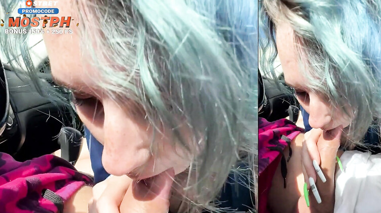 Отсосала водителю в дороге и получила кремпай на пляже