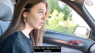 Водитель трахнул в рот попутчицу без денег