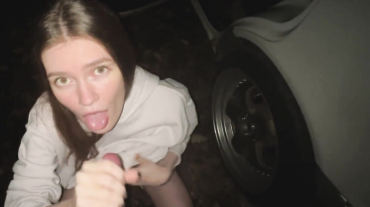 Вывез за город и трахнул в машине 18-летнюю девку из Перми