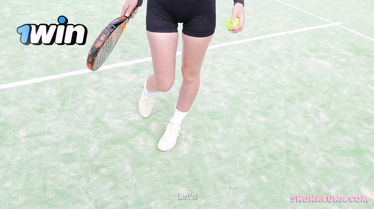 Теннисистка проиграла парню и отдалась с финалом в рот