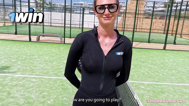 Теннисистка проиграла парню и отдалась с финалом в рот