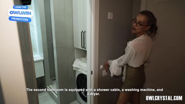 Загорелая риэлторша минетом и еблей дожала клиента на сделку