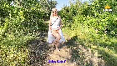 Милфа соблазнила на перепихон на природе уличного фотографа