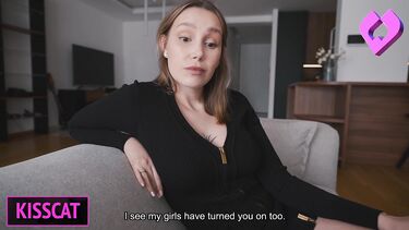 Сисястая мачеха ест сперму с лобка после ебли с пасынком