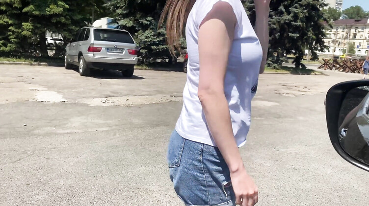 Luxury Lovers: Незнакомка за деньги сосет хуй онанисту в машине