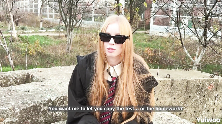 Одногруппник выебал в рот отличницу за прогулы