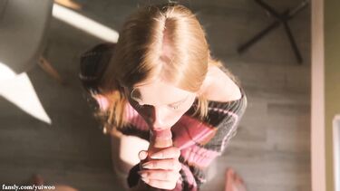 Yuiwoo: Заботливая падчерица работает ртом и киской с недодроченным членом отчима