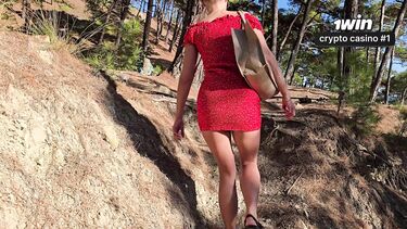 Снял русскую нудистку на пляже и выебал ее в кустах