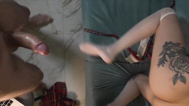 Чувак пришел в гости и трахнул вебкам модель посреди стрима