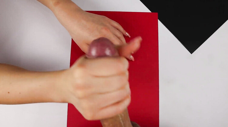 ASMR дрочка члена со сливом на маникюр