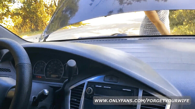 Тупая пизда сосет незнакомцу член за ремонт машины