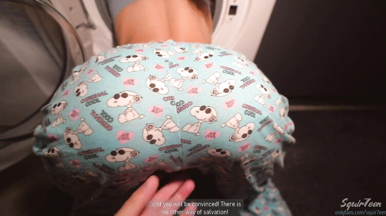 Squir7een: Захотела струйный оргазм и застряла в стиралке