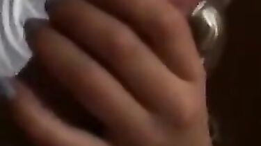 Ксения медленно и нежно сосет член ебаря крупным планом